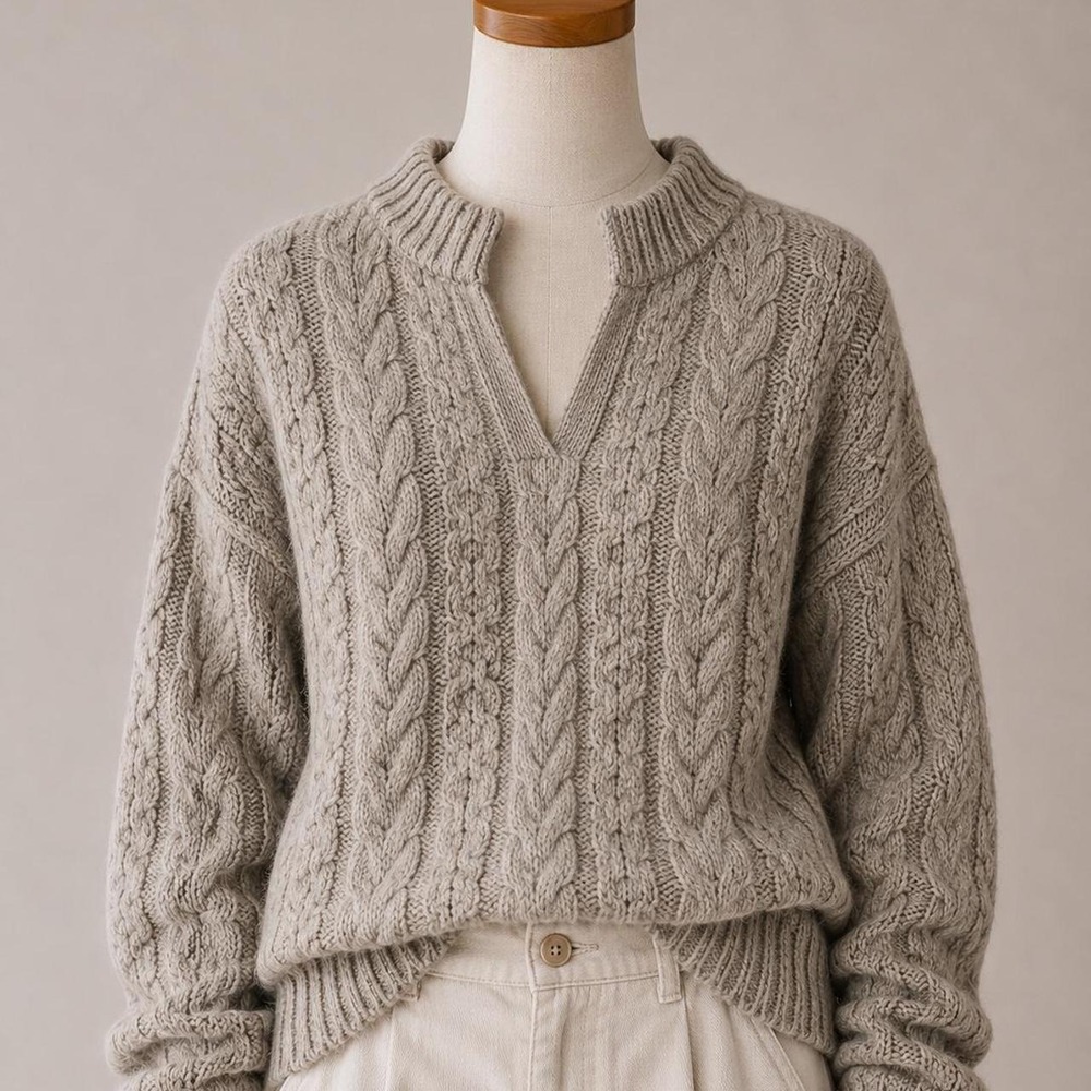 A‎ New Day cream cable knit sweater